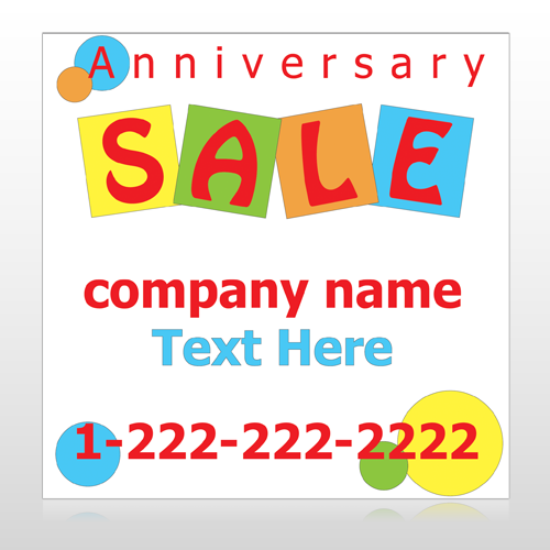 Square Circle Sale 15 Site Sign