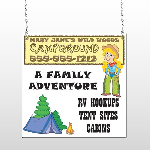 Campground 144 Window Sign