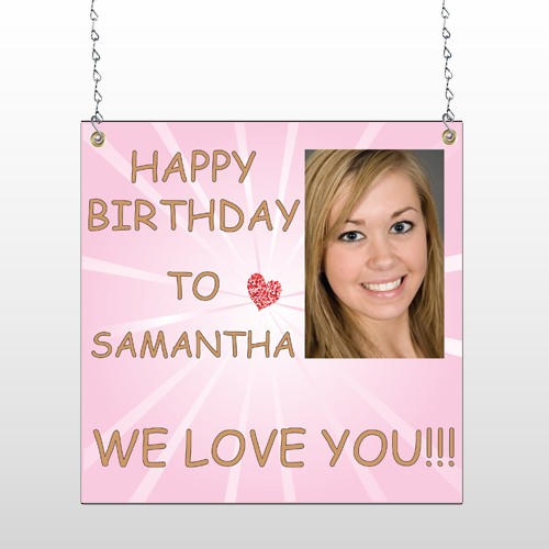 Happy B-Day Marley 10 Window Sign