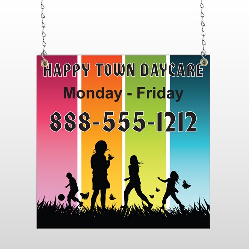 Happy Town 181 Window Sign