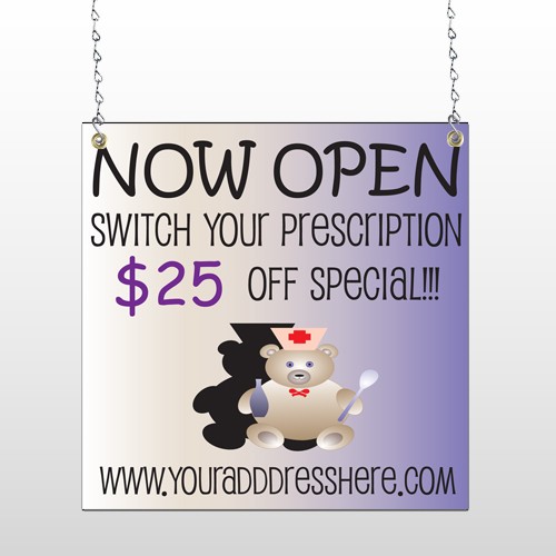 Nurse Bear 504 Window Sign