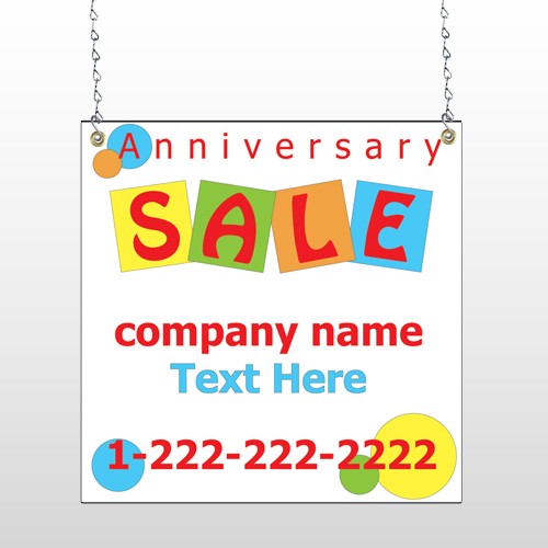 Square Circle Sale 15 Window Sign