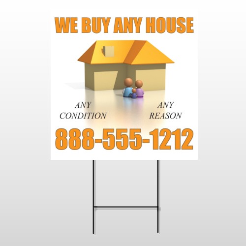 Animated House Family 251 Wire Frame Sign