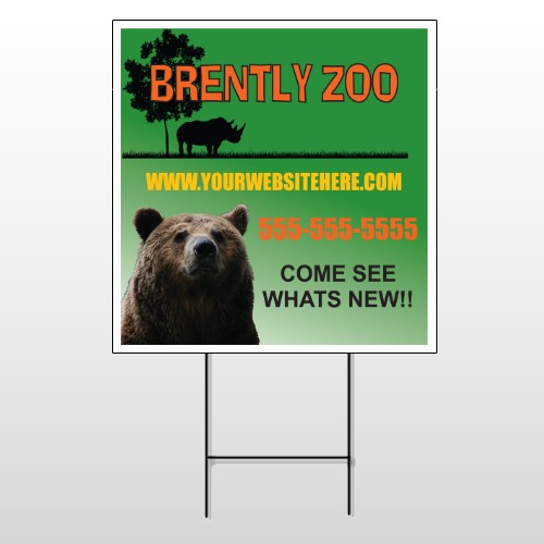 Bear Zoo 302 Wire Frame Sign