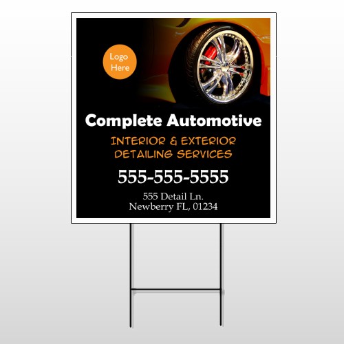 Detailing Services 115 Wire Frame Sign