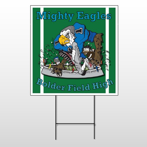 Green 50 Wire Frame Sign
