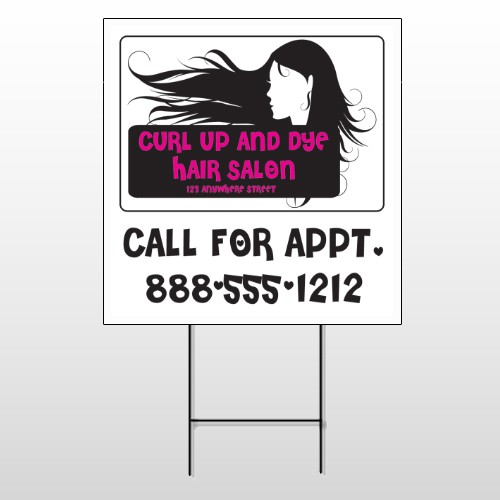 Hair 130 Wire Frame Sign
