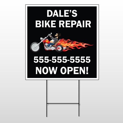 Harley Flames 108 Wire Frame Sign