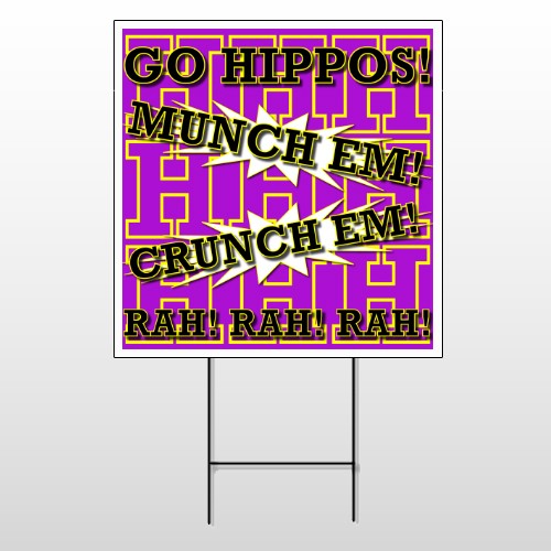 Hippos 45 Wire Frame Sign