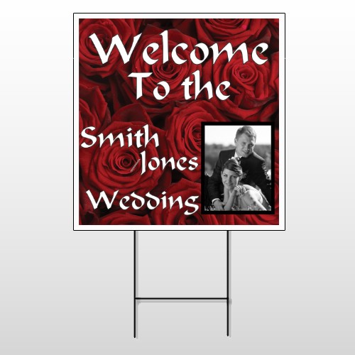 Rose Couple 04 Wire Frame Sign