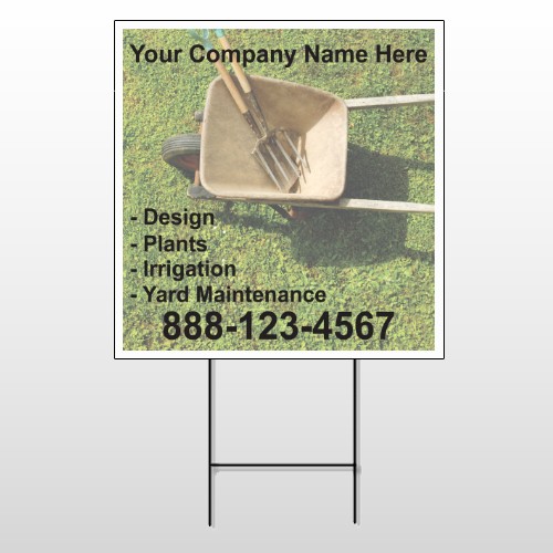 Wheel Barrow 261 Wire Frame Sign