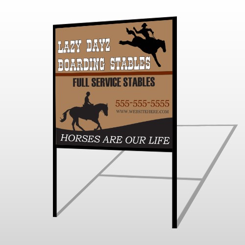 Boarding Stable 304 H Frame Sign