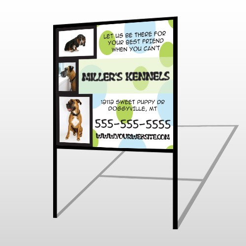 Dog Kennels 300 H Frame Sign