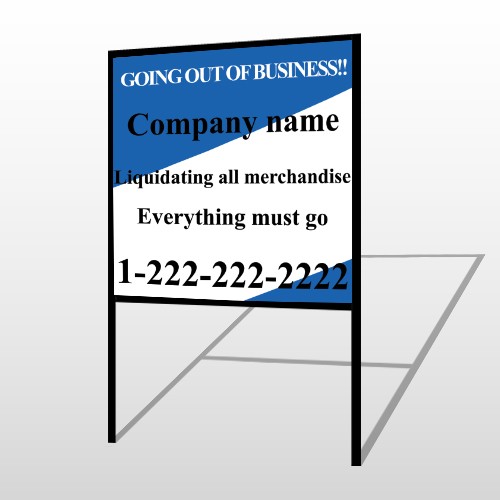 Going Out Sale 11 H Frame Sign