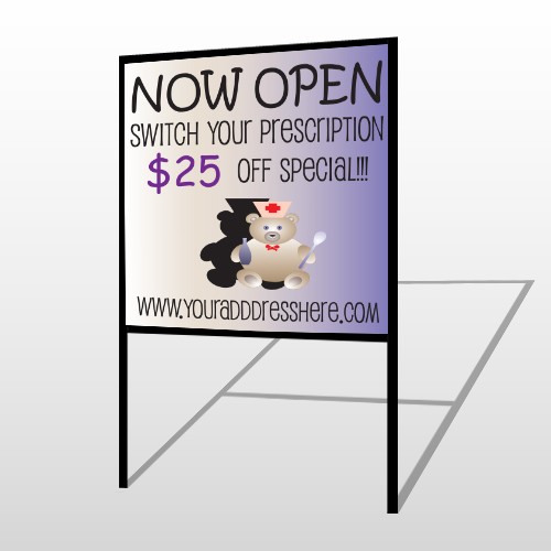 Nurse Bear 504 H-Frame Sign