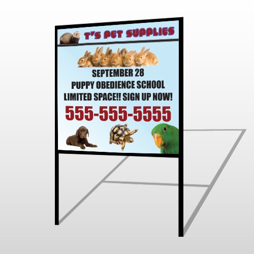 Pet Supplies 305 H Frame Sign