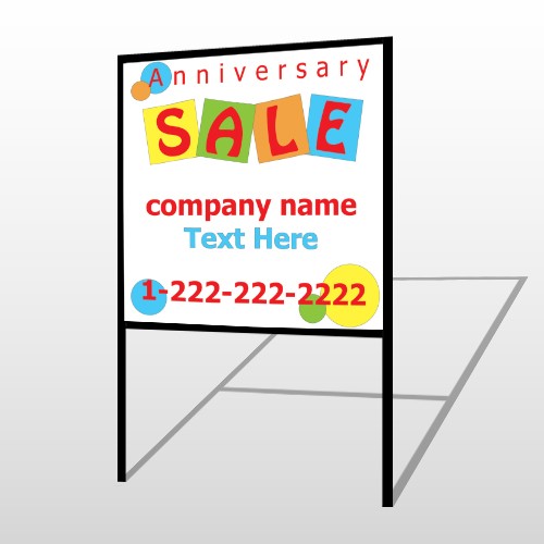 Square Circle Sale 15 H-Frame Sign