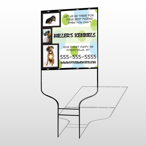 Dog Kennels 300 Round Rod Sign