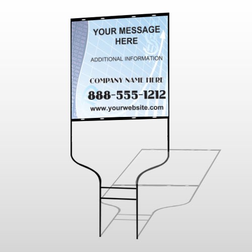 Finance Graph 175 Round Rod Sign