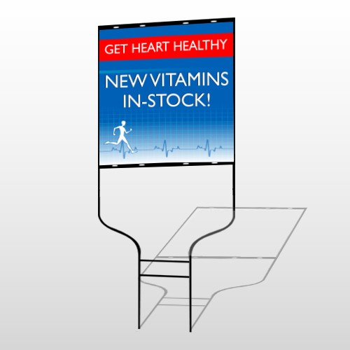 Heart Healthy 140 Round Rod Sign