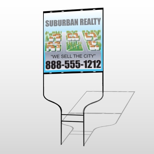 Suburbs 248 Round Rod Sign