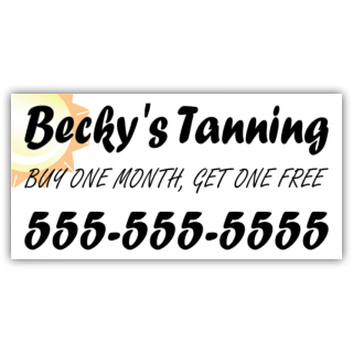 Tanning Salon Magnetic Sign - Magnetic Sign