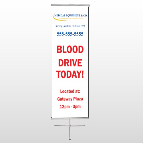 Blood Drive 97 Center Pole Banner Stand
