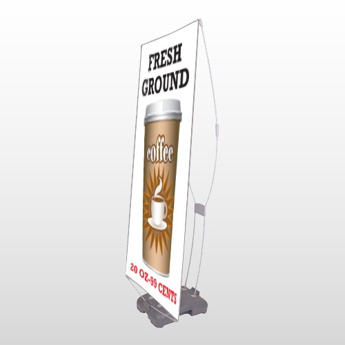 Coffee 119 Exterior Flex Banner Stand