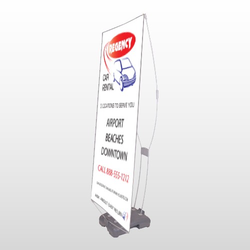 Rental Car 39 Exterior Flex Banner Stand