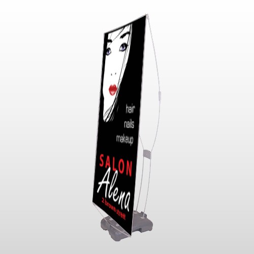 Salon 125 Exterior Flex Banner Stand