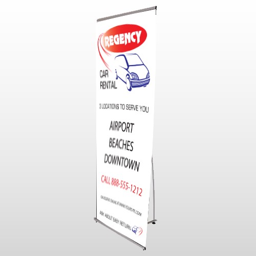 Rental Car 39 Flex Banner Stand