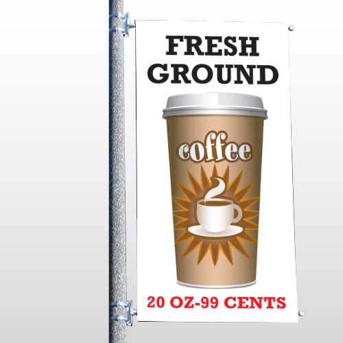 Coffee 119 Pole Banner