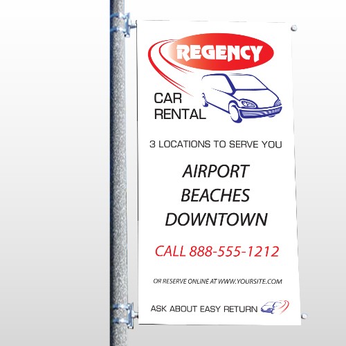 Rental Car 39 Pole Banner