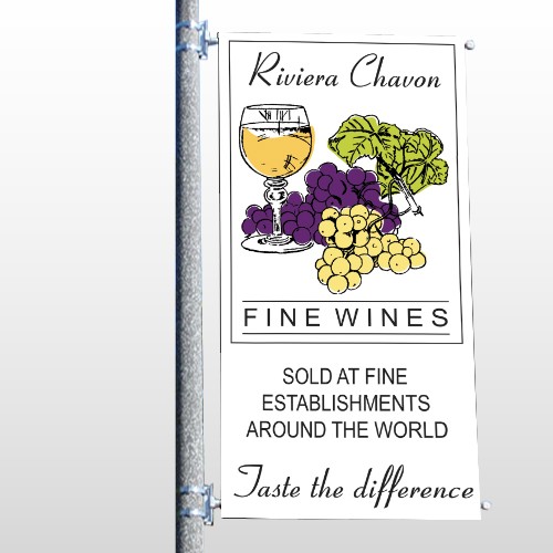 Wine 145 Pole Banner