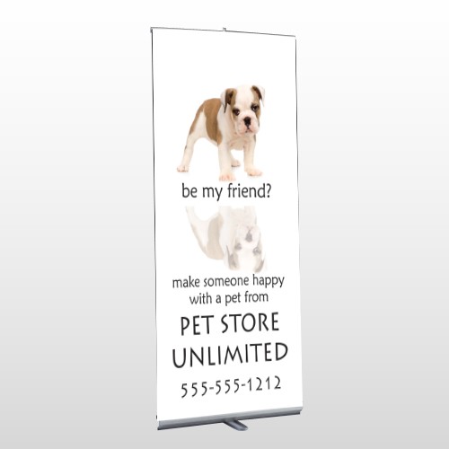 Petstore 26 Retractabe Banner Stand