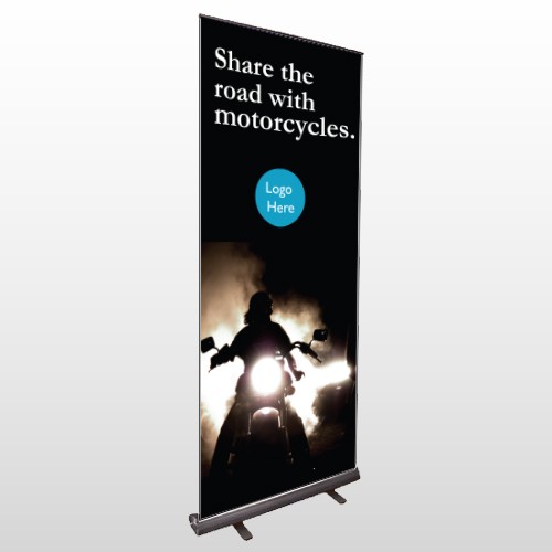 Motorcycle 106 Retractable Banner Stand