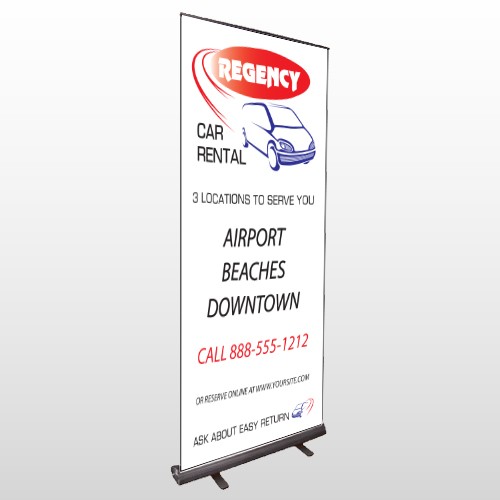 Rental Car 39 Retractable Banner Stand