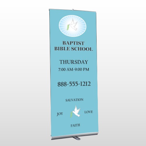 Bible Dove 162 Retactable Banner Stand 