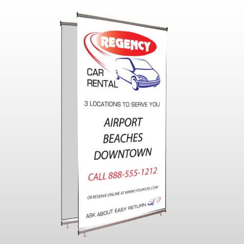 Rental Car 39 Center Pole Banner Stand