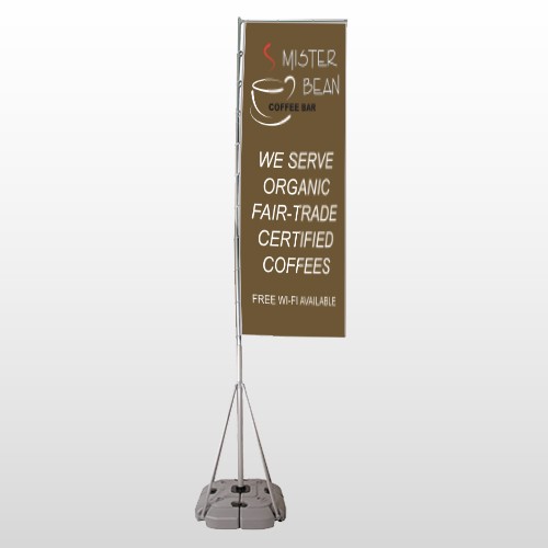 Coffee Bar 27 Exterior Flag Banner Stand