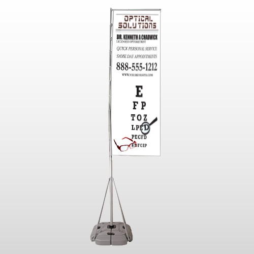 Eye Doctor 131 Exterior Flag Banner Stand