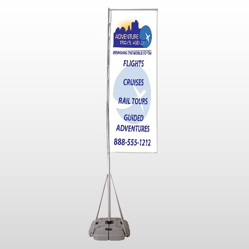 Travel Agent 28 Exterior Flag Banner Stand