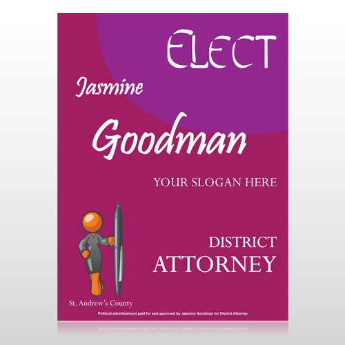 Elect Attorney 279 Custom Sign
