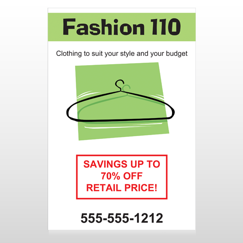 Fashion Hanger 526 Sign