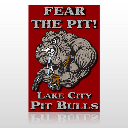 Fear Dog Mascot 51 Floor Decal