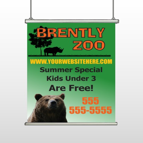 Bear Zoo 302 Hanging Banner
