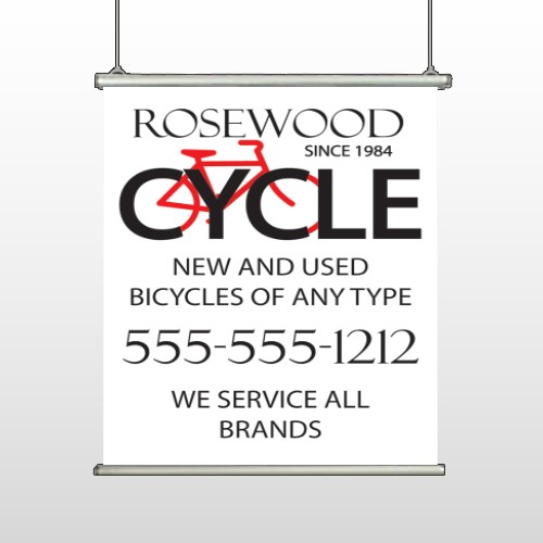 Bike Shop 33 Hanging Banner