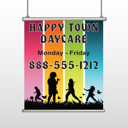 Happy Town 181 Hanging Banner