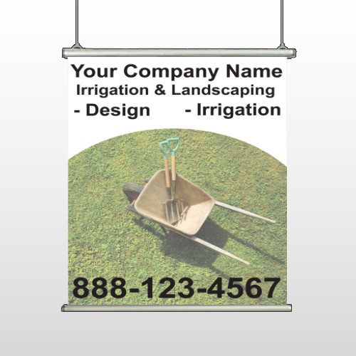 Wheel Barrow 261 Hanging Banner