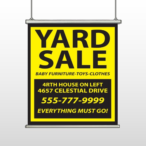 Yellow Black 551 Hanging Banner